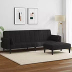 vidaXL Canapé-lit 2 places avec repose-pieds Meubles Maison Salon Tissu