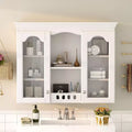 CASAINC Wall Mounted Medicine Cabinet with 2 Glass Doors, Over Sink Storage with Ample Space