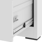 VIYET 27 Armoire de classement latérale à 2 tiroirs avec serrure – Meuble de rangement blanc en acier pour dossiers de format lettre/légal/A4, Bureau à domicile moderne