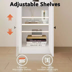 Bibliothèque 3 étagères avec placard, bibliothèque de 180 cm de haut avec étagères ouvertes et rangement derrière porte, organiseur réglable pour salon, bureau, chambre