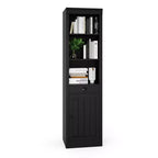 3-Shelf Bookcase with Cabinet, 71 Tall Bookshelf with Open Shelves & Door Storage, Adjustable Organizer for Living Room, Office, Bedroom