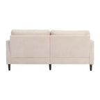 PexFix 69 Canapé deux places en tissu chenille de style moderne du milieu du siècle, canapé rembourré deux places pour salon chambre, pieds en bois marron