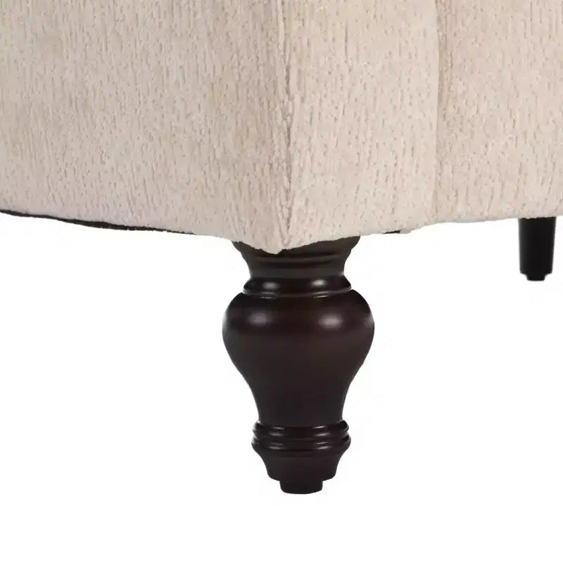PexFix 69 Canapé deux places en tissu chenille de style moderne du milieu du siècle, canapé rembourré deux places pour salon chambre, pieds en bois marron