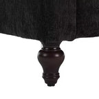 PexFix 69 Canapé deux places en tissu chenille de style moderne du milieu du siècle, canapé rembourré deux places pour salon chambre, pieds en bois marron