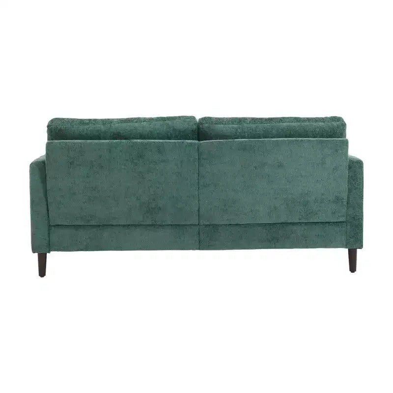 PexFix 69 Canapé deux places en tissu chenille de style moderne du milieu du siècle, canapé rembourré deux places pour salon chambre, pieds en bois marron
