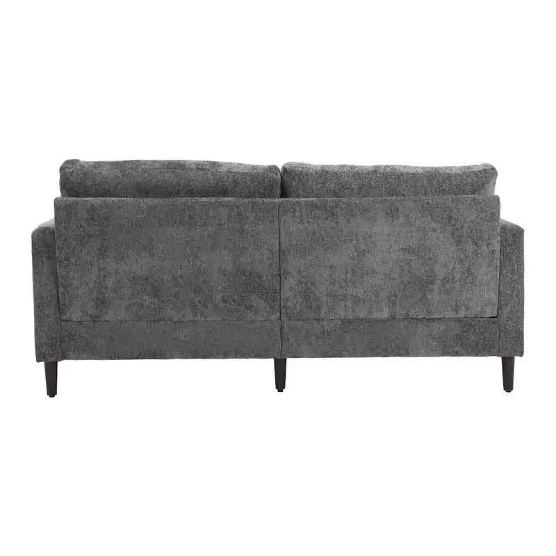 PexFix 69 Canapé deux places en tissu chenille de style moderne du milieu du siècle, canapé rembourré deux places pour salon chambre, pieds en bois marron
