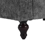 PexFix 69 Canapé deux places en tissu chenille de style moderne du milieu du siècle, canapé rembourré deux places pour salon chambre, pieds en bois marron