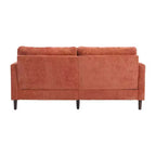 PexFix 69 Canapé deux places en tissu chenille de style moderne du milieu du siècle, canapé rembourré deux places pour salon chambre, pieds en bois marron