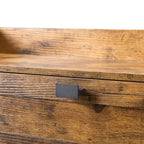 AEELLEEA Armoire à chaussures rustique marron 4 portes : Organiseur d'entrée style ferme avec tiroirs basculants