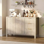 Acekool Modern Fluted 3-Drawer Sideboard Buffet Cabinet, Storage Cabinet for Kitchen or Living Room