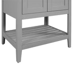 Meuble de salle de bain 24 po avec lavabo et rangement, meuble de salle de bain en bois avec étagère ouverte