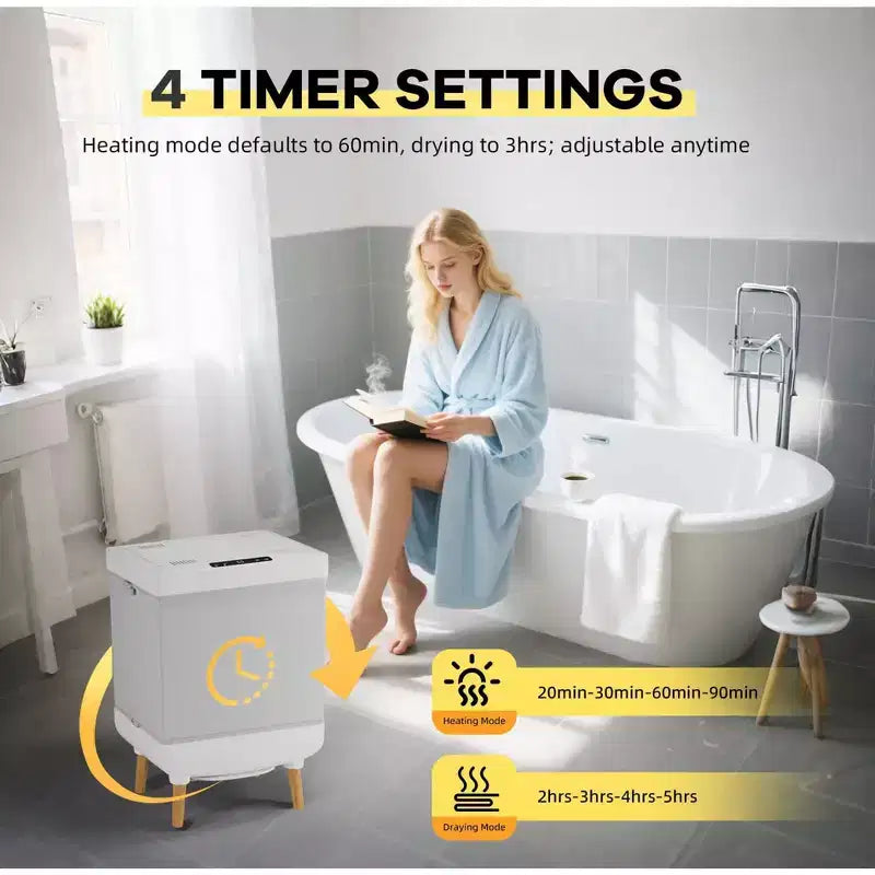 Sèche-serviettes pour salles de bain, chauffe-serviettes électrique portable avec modes chauffage et séchage, barre télescopique, sèche-couvertures chauffant pour la maison et le spa