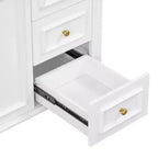 Meuble sous-vasque 36 pouces avec rangement, meuble de salle de bain au sol avec tiroirs et portes à fermeture douce