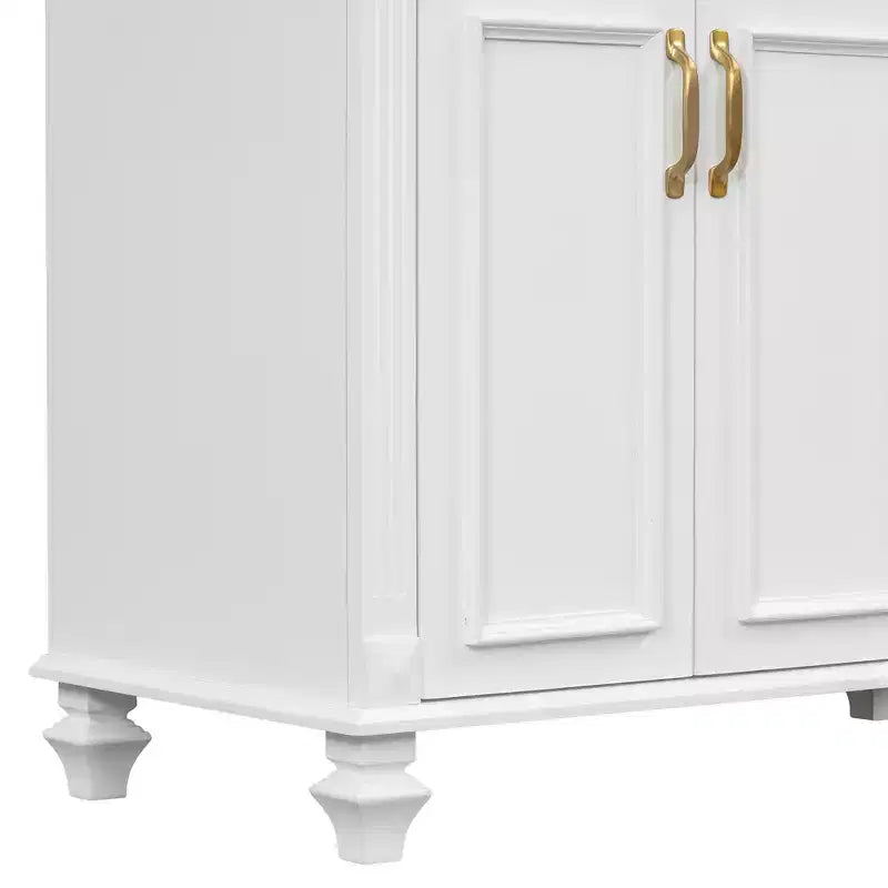 Meuble sous-vasque 36 pouces avec rangement, meuble de salle de bain au sol avec tiroirs et portes à fermeture douce