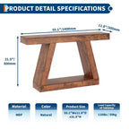 COZONY Table Console Étroite 55 avec Rangement, Table de Canapé de Ferme à 2 Niveaux pour Derrière le Canapé, Table d'Entrée et de Couloir pour Salon, Foyer, Bureau