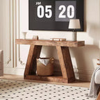 COZONY Table Console Étroite 55 avec Rangement, Table de Canapé de Ferme à 2 Niveaux pour Derrière le Canapé, Table d'Entrée et de Couloir pour Salon, Foyer, Bureau
