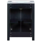 Meuble-lavabo de salle de bain vintage 48 po avec deux lavabos, meuble de rangement de salle de bain avec portes à fermeture douce et étagère, expresso
