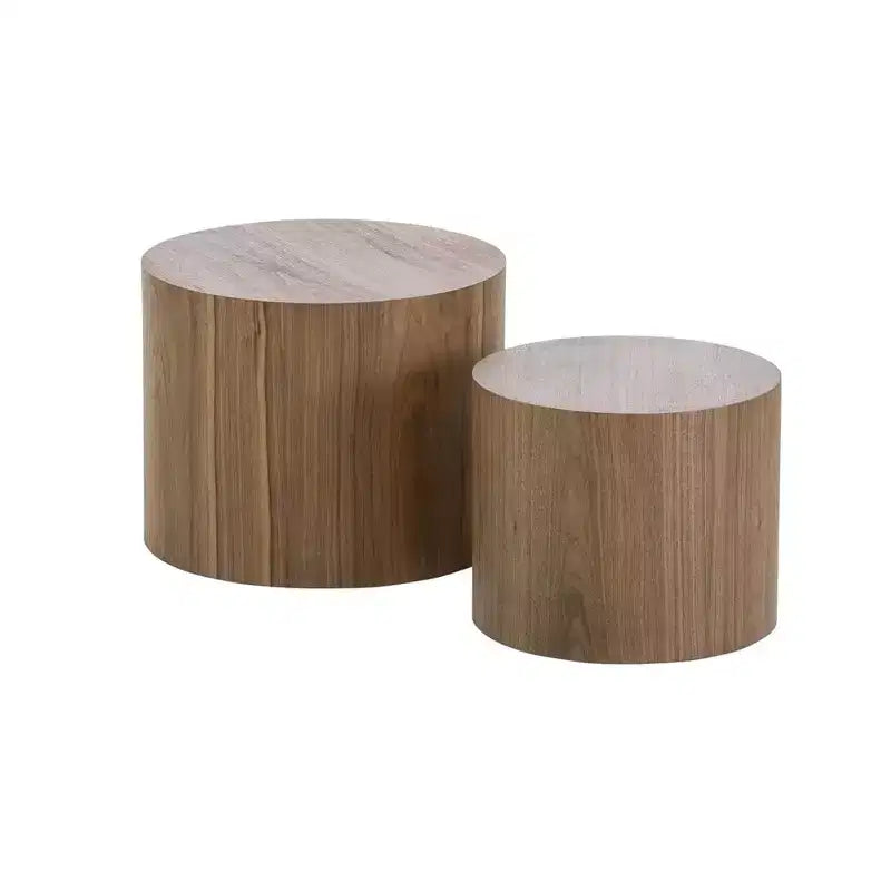 Tables basses gigognes de 2, design rond moderne avec pieds antidérapantstables d'appoint ou de chevet parfaites pour les petits espaces, le salon ou la chambre à coucher