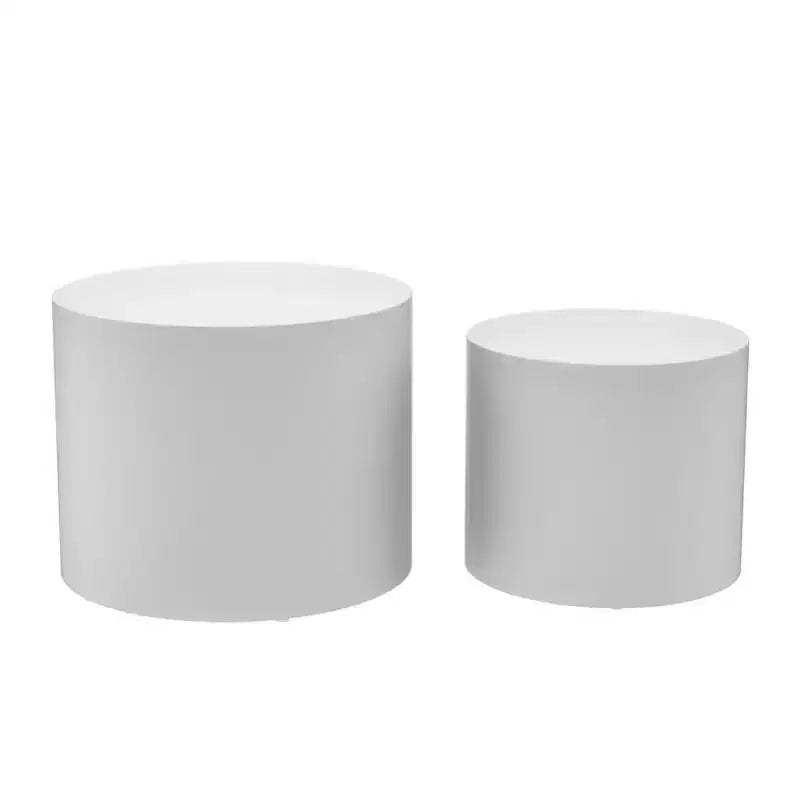 Tables basses gigognes de 2, design rond moderne avec pieds antidérapantstables d'appoint ou de chevet parfaites pour les petits espaces, le salon ou la chambre à coucher