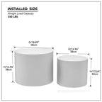 Tables basses gigognes de 2, design rond moderne avec pieds antidérapantstables d'appoint ou de chevet parfaites pour les petits espaces, le salon ou la chambre à coucher