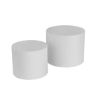 Tables basses gigognes de 2, design rond moderne avec pieds antidérapantstables d'appoint ou de chevet parfaites pour les petits espaces, le salon ou la chambre à coucher