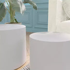 Tables basses gigognes de 2, design rond moderne avec pieds antidérapantstables d'appoint ou de chevet parfaites pour les petits espaces, le salon ou la chambre à coucher
