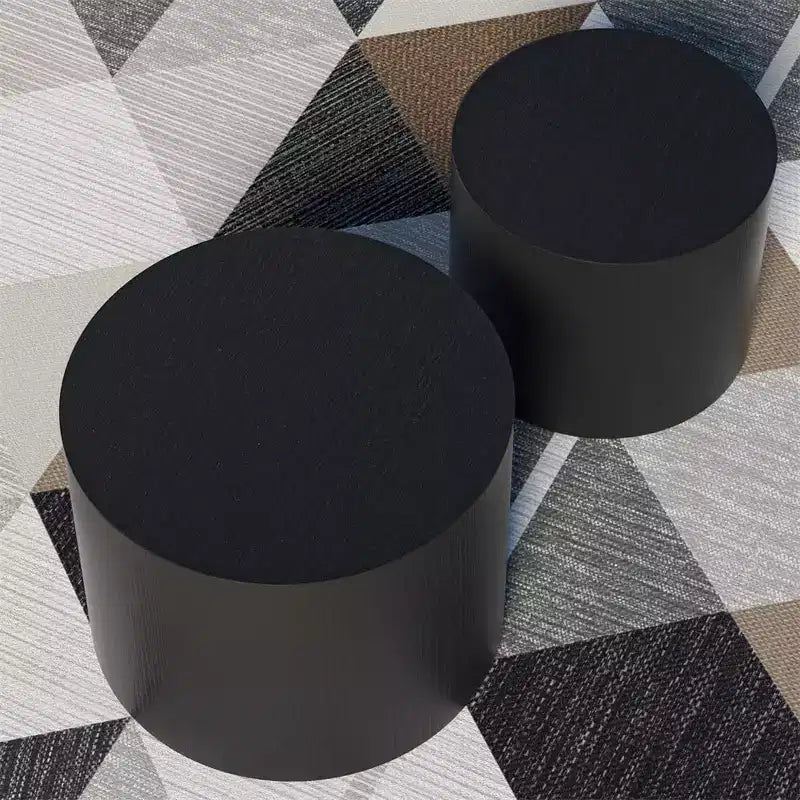 Tables basses gigognes de 2, design rond moderne avec pieds antidérapantstables d'appoint ou de chevet parfaites pour les petits espaces, le salon ou la chambre à coucher