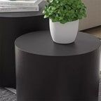 Tables basses gigognes de 2, design rond moderne avec pieds antidérapantstables d'appoint ou de chevet parfaites pour les petits espaces, le salon ou la chambre à coucher