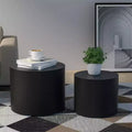 Nesting coffee table set of 2, modern round design with non-slip feetperfect accent or end tables for small spaces, living room, or bedroom