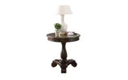 Table d'appoint ronde sur pied TUYOHW, table de bout traditionnelle de 66 cm avec pieds sculptés, petite table basse intemporelle pour salon et chambre
