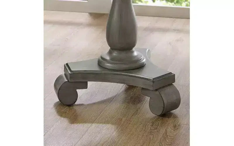 Table d'appoint ronde sur pied TUYOHW, table de bout traditionnelle de 66 cm avec pieds sculptés, petite table basse intemporelle pour salon et chambre