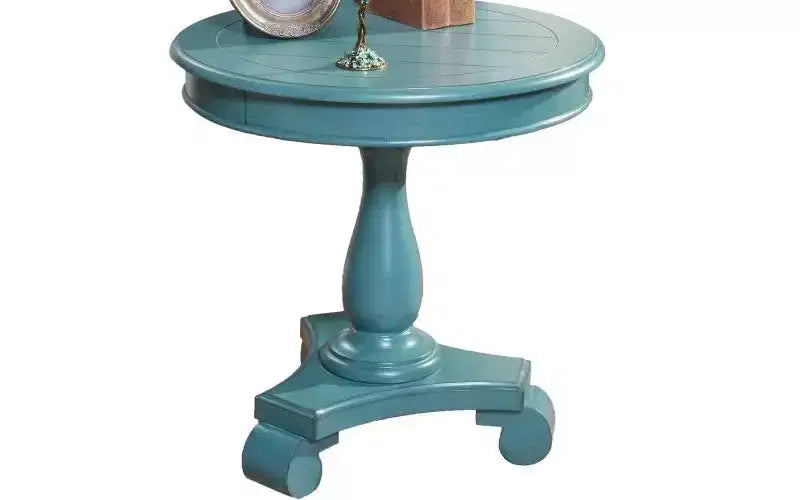 Table d'appoint ronde sur pied TUYOHW, table de bout traditionnelle de 66 cm avec pieds sculptés, petite table basse intemporelle pour salon et chambre