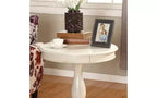 Table d'appoint ronde sur pied TUYOHW, table de bout traditionnelle de 66 cm avec pieds sculptés, petite table basse intemporelle pour salon et chambre