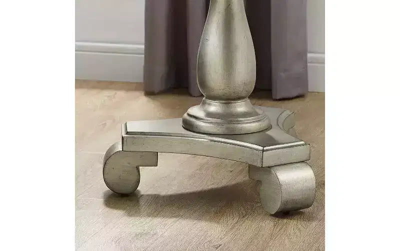 Table d'appoint ronde sur pied TUYOHW, table de bout traditionnelle de 66 cm avec pieds sculptés, petite table basse intemporelle pour salon et chambre