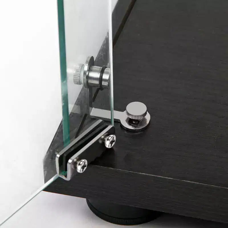 Vitrine en verre trempé/Cave à vin/Meuble de rangement/Classeur avec miroir à bande lumineuse LED et serrure, roulettes pivotantes, 4 étagères, 2 portes