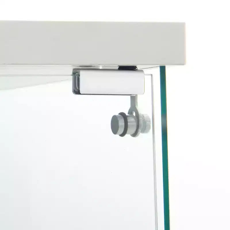 Vitrine en verre trempé/Cave à vin/Meuble de rangement/Classeur avec miroir à bande lumineuse LED et serrure, roulettes pivotantes, 4 étagères, 2 portes