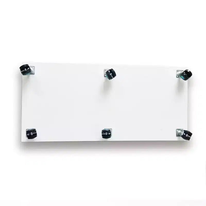 Vitrine en verre trempé/Cave à vin/Meuble de rangement/Classeur avec miroir à bande lumineuse LED et serrure, roulettes pivotantes, 4 étagères, 2 portes