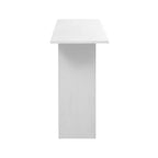 Table console moderne Okak avec étagère inférieure, table d'entrée avec design incurvé et placage de frêne, tables d'entrée pour le couloir, le salon