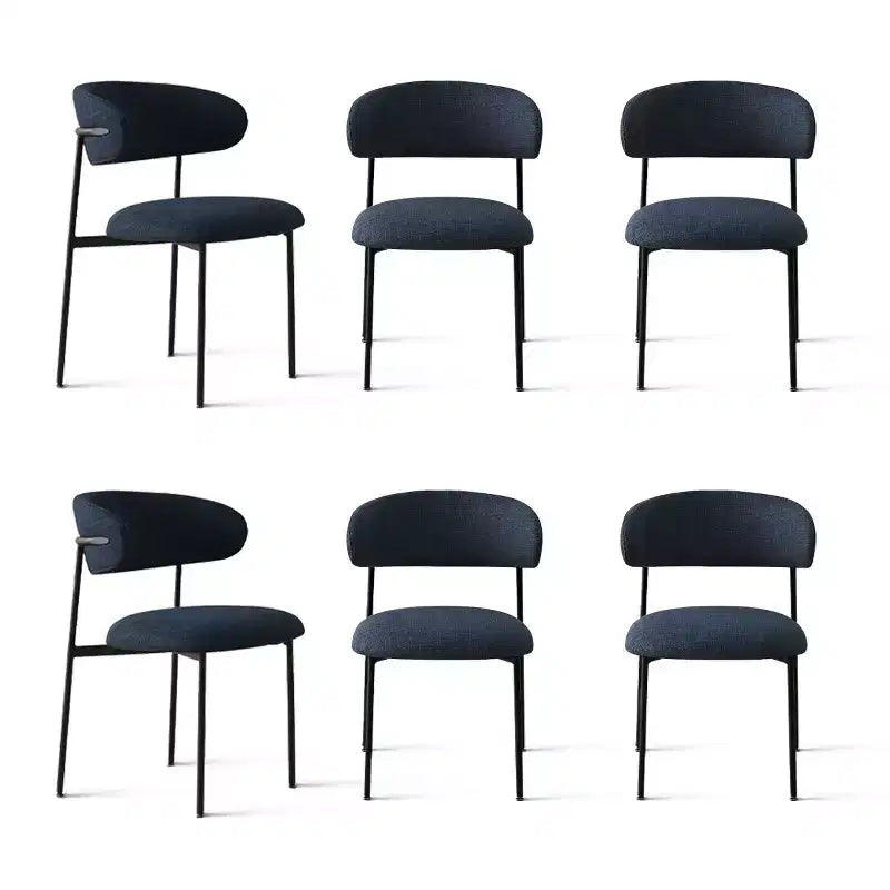 Panipeachy - Lot de 6 chaises de salle à manger, chaise de cuisine contemporaine rembourrée à dossier flottant avec cadre en métal robuste
