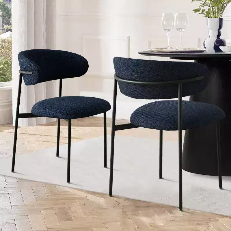 Panipeachy - Lot de 6 chaises de salle à manger, chaise de cuisine contemporaine rembourrée à dossier flottant avec cadre en métal robuste