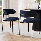 Panipeachy - Lot de 6 chaises de salle à manger, chaise de cuisine contemporaine rembourrée à dossier flottant avec cadre en métal robuste