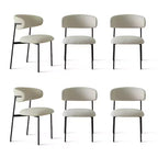 Panipeachy - Lot de 6 chaises de salle à manger, chaise de cuisine contemporaine rembourrée à dossier flottant avec cadre en métal robuste