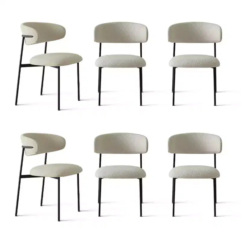 Panipeachy - Lot de 6 chaises de salle à manger, chaise de cuisine contemporaine rembourrée à dossier flottant avec cadre en métal robuste