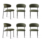 Panipeachy - Lot de 6 chaises de salle à manger, chaise de cuisine contemporaine rembourrée à dossier flottant avec cadre en métal robuste