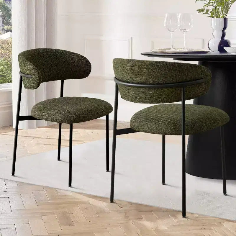 Panipeachy - Lot de 6 chaises de salle à manger, chaise de cuisine contemporaine rembourrée à dossier flottant avec cadre en métal robuste