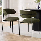 Panipeachy - Lot de 6 chaises de salle à manger, chaise de cuisine contemporaine rembourrée à dossier flottant avec cadre en métal robuste