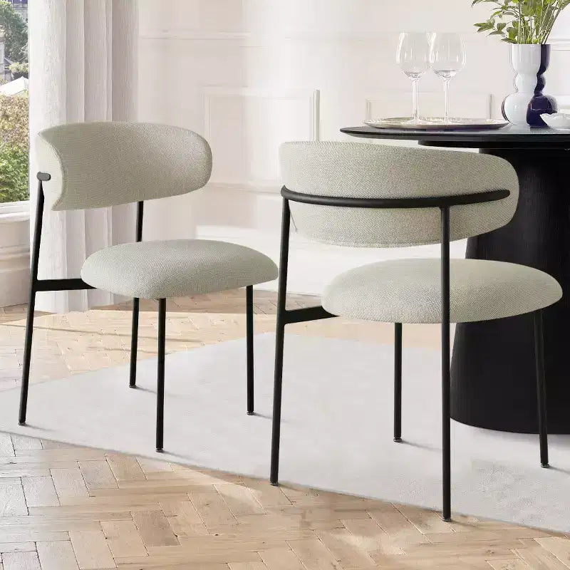 Panipeachy - Lot de 6 chaises de salle à manger, chaise de cuisine contemporaine rembourrée à dossier flottant avec cadre en métal robuste