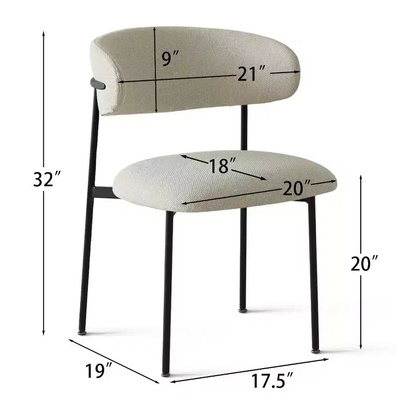 Panipeachy - Lot de 6 chaises de salle à manger, chaise de cuisine contemporaine rembourrée à dossier flottant avec cadre en métal robuste