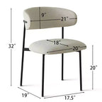 Panipeachy - Lot de 6 chaises de salle à manger, chaise de cuisine contemporaine rembourrée à dossier flottant avec cadre en métal robuste