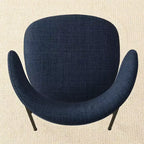 Lot de 4 Chaises de Salle à Manger Rembourrées, Chaises de Cuisine Confortables à Dossier Incurvé avec Large Assise en Tissu et Pieds en Métal Noir - Panipeachy